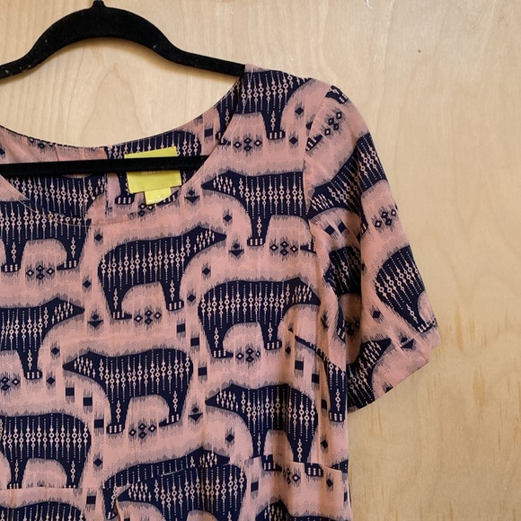 Anthropologie | Bear Print Dress 4 - Picture 3 of 10